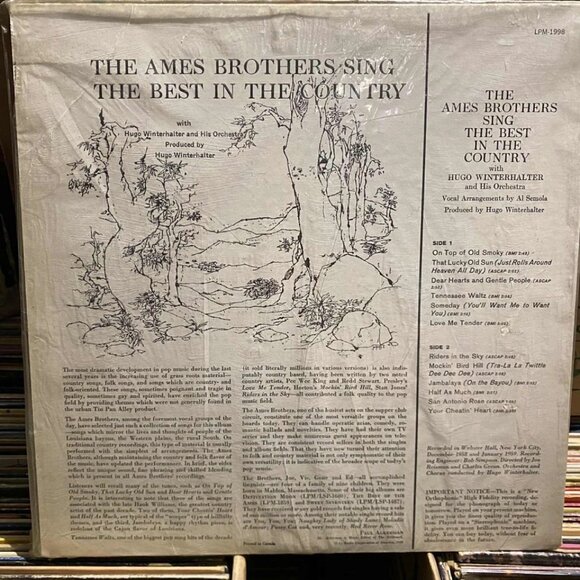 The Ames Brothers – The Ames Brothers Sing Vinyl 33rpm VG+ AJ30 - Picture 2 of 2